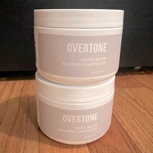 NEW Overtone Pastel Silver Conditioner, set of 2- 8oz containers.
